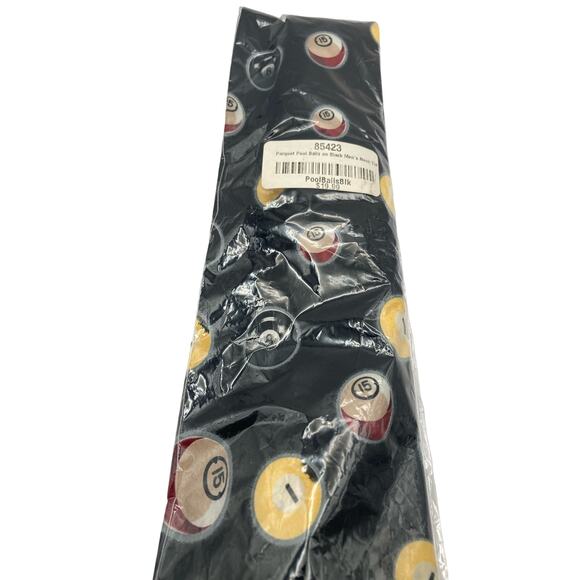 New Parquet 100% Polyester Billards Pool Balls Tie 57.5"L x4"W - Picture 4 of 8